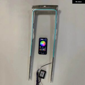 テスラ 246色 LED 中央 アームレスト ボックス アンビエント ライト モデル3/Y レーザー彫刻 スタイル LED 中央 制御 サドル ラ - for model 3