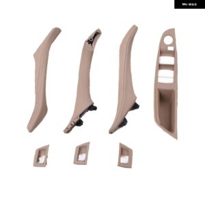 BMW LHD 左手車室内ドアプルハンドル革セットバックミラー 折りたたみ ボタン 5シリーズ F10 F11 F18 520 525 - RHD Beige set