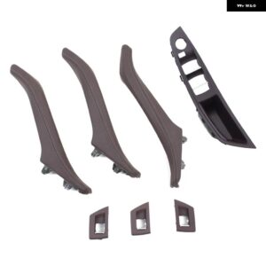 BMW LHD RHD 車内ドアプルハンドル革セットバックミラー 折りたたみ ボタン 5シリーズ F10 F11 F18 520 525 528 530 - RHD Mocha set
