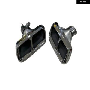 ランドローバー レンジローバースポーツ 2014-2021 SVR バンパー 専用リアマフラーマフラーヒントブラック/テール排気テール パイプ キット - Silver