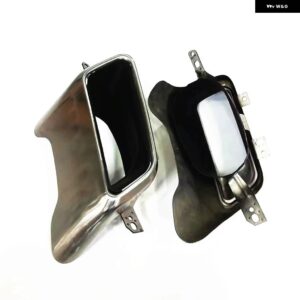 ランドローバー レンジローバースポーツ 2013-18 スクエア スタイル ブラック/リアテールマフラー先端 パイプ - Silver