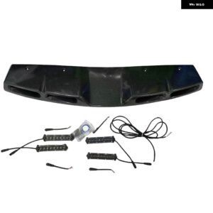 ランドローバー ディフェンダー 90 110 130 2020-2025 フロントルーフ スポイラー ドーム ライトバー DRL 4PC LED デイタイム - Carbon Fiber Look