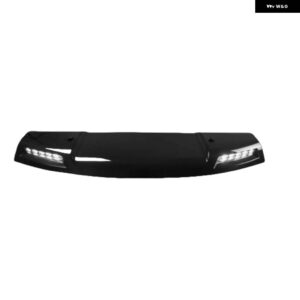 ランドローバー ディフェンダー 90 110 130 2020-2025 フロントアッパールーフ スポイラー ドーム ライトバー DRL LED デイタイム - Glossy Black