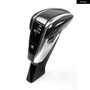 ポルシェ カーボン/レザー インテリア シフター ギア シフト ノブレバーキット カイエン 2018-2023 - Carbon Fiber-Silver