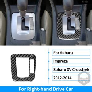 スバル カーボンカーアクセサリー インプレッサ XV CROSSTREK 2012 2013 2014 ギア パネル フレーム カバー ステッカ - rhd