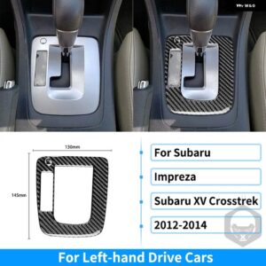 スバル カーボンカーアクセサリー インプレッサ XV CROSSTREK 2012 2013 2014 ギア パネル フレーム カバー ステッカ - lhd