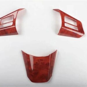 スバル アウトバック 2010 2012 2013 2014 車室内 装飾 アクセサリー ABS ステアリングホイール パネル カーボン スタイ - Orange