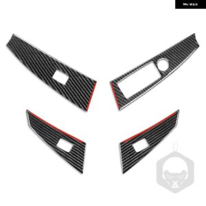 BMW 5シリーズ E60 2004-2007 カーボンウィンドウリフトスイッチ ボタン トリム カバー インテリア アクセサリー 装飾 ステッカー - RHD