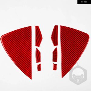 テスラ モデルY 2020 + モデル3 2017-2022 カーボンフロントドアスロット パネル トリム カバー カー インテリア アクセサリー - red