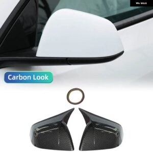 テスラ モデルY 2019-2023 バック ミラー カバー ABS カーボン反転 ミラー カバー アクセサリー - Carbon Look