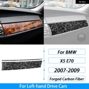 BMW X5 E70 2007-2009 カーボンドアスタートストップスイッチ パネル 装飾 ストリップ インテリア ACCESSORIERS ステッカー - 2 pcs