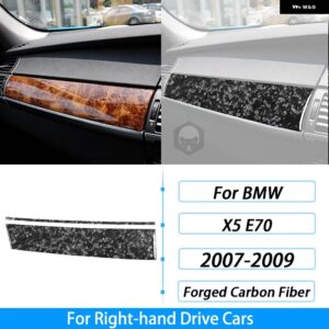 BMW X5 E70 2007-2009 カーボンドアスタートストップスイッチ パネル 装飾 ストリップ インテリア ACCESSORIERS ステッカー - 2 Pcs3