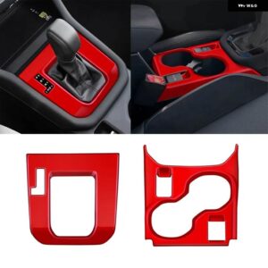 スバル LHD フォレスター 2025 ABS カーボン インテリア アクセサリー センター コンローズ ギア シフト パンル フロント ウォー - abs　red　ab