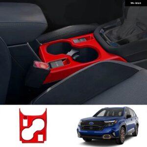 スバル LHD フォレスター 2025 ABS カーボン インテリア アクセサリー センター コンローズ ギア シフト パンル フロント ウォー - abs　red　b
