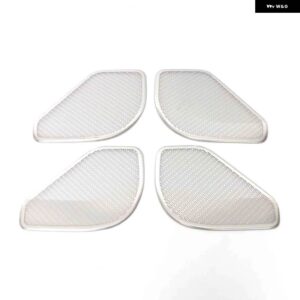 ランドローバー レンジローバー 2023 2024 インテリア ドア オーディオ スピーカー スピーカー トリム フロントリアドア パネル ホーンカバー アクセサリー - 4 door silver