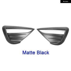 テスラ フロントバンパー フォグランプ 装飾 フレーム カバー モデルY 2021-2024 - Matte Black