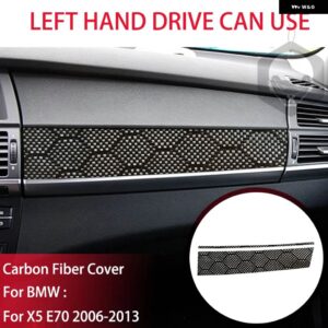 BMW 副パイロット ダッシュボード パネル グローブ ボックス 装飾 カバー X5 E70 2006-2013 リアル インテリア カーボン トリム ステッカー - Football carbon LHD