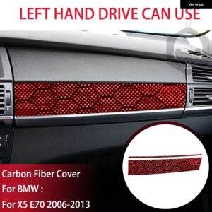 BMW 副パイロット ダッシュボード パネル グローブ ボックス 装飾 カバー X5 E70 2006-2013 リアル インテリア カーボン トリム ステッカー - Football carbon LHD2