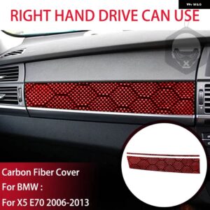BMW 副パイロット ダッシュボード パネル グローブ ボックス 装飾 カバー X5 E70 2006-2013 リアル インテリア カーボン トリム ステッカー - Football carbon RHD3