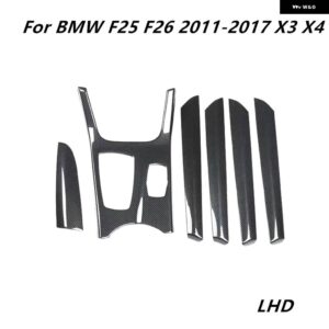 BMW カーアクセサリー F25 F26 2011-2017 X3 X4 飾る WINDOWS コントロール ギア パネル インテリア カーボン トリム ABS ステッカー - 6 Piece