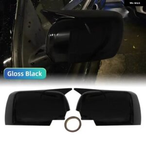BMW 2個 2024 M ルック ミラー カバー X5 E53 1999-2006 黒バック ミラー サイド ミラー カバー キャップ - Bright Black