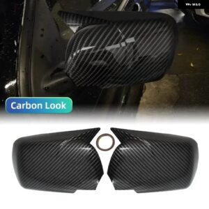 BMW 2個 2024 M ルック ミラー カバー X5 E53 1999-2006 黒バック ミラー サイド ミラー カバー キャップ - Carbon fiber pattern