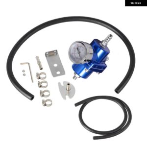 BMW 1個 汎用 0-140 PSI 燃圧レギュレーター FPR/ゲージ E46 E39 5シリーズ フェイスリフト 2000-2003 EP-FPR003 - Blue