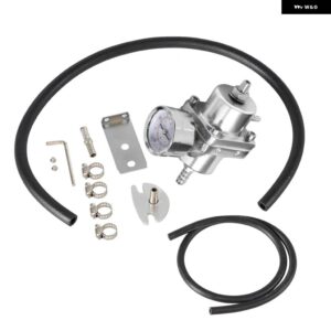 BMW 1個 汎用 0-140 PSI 燃圧レギュレーター FPR/ゲージ E46 E39 5シリーズ フェイスリフト 2000-2003 EP-FPR003 - Silver