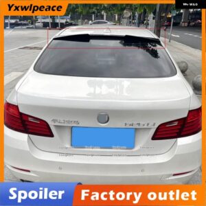 BMW ABS 黒/カーボンルックリアウィンドウルーフ スポイラー カーアクセサリー F10 5シリーズ スポイラー 528I 535I 2011-2017 - Unpainted