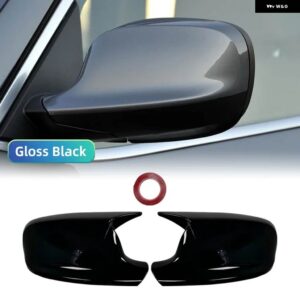 BMW カーボン リアビュードア ウイング サイド ミラー カバー キャップシェルケース X3 F25 X1 E84 PRE-LCI 2010-13 ケース - Gloss Black