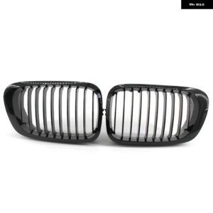BMW 2個 マット フロントキドニー黒 グリル フロントセンターキドニー グリル E46 フェイスリフト前の 2 ドアクーペカブリオレ - Bright Black