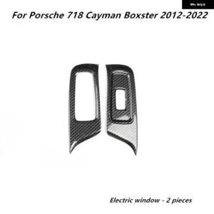 ポルシェ 718 ケイマン ボクスター 2012-2016-2022 インテリア アクセサリー カーボン スタイル インテリア 装飾 アウトレット - Electric window