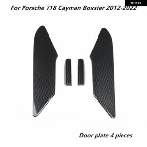 ポルシェ 718 ケイマン ボクスター 2012-2016-2022 インテリア アクセサリー カーボン スタイル インテリア 装飾 アウトレット - Door plate