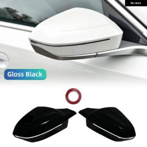 BMW 自動車リアビューサイド ミラー カバー トリム 5 7 I5 I7シリーズ G60 G61 G68 G70 G90 2023 ブラック/カーボン M3/M5 スタイル - M3 Gloss Black