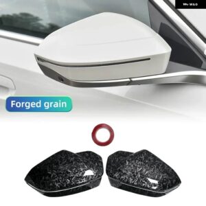 BMW 自動車リアビューサイド ミラー カバー トリム 5 7 I5 I7シリーズ G60 G61 G68 G70 G90 2023 ブラック/カーボン M3/M5 スタイル - M5 Forged Grain