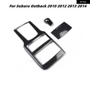 スバル アウトバック 2010 2012 2013 2014 カーアクセサリー ギア シフト パネル 装飾 カバー トリム スタイリング ABS - black