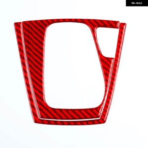 BMW Z4 E89 2009-2015 カーボン ギア シフト パネル 装飾 カバー 車内 装飾 RETRO ACCESSORIES ステッカー - Red RHD