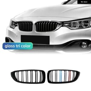 BMW フロントバンパー キドニー グリル 光沢ブラック M スタイル レーシング グリル カバー 4シリーズ F32 F33 F36 M3 F80 M4 F82 2013-2020 - M Colour