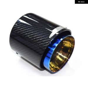 BMW 1個 カーボンマフラー先端排気先端 4色 ミニクーパー S R55 R56 R57 R58 R59 R60 R61 F54 F56 F57 F60 - 72-95MM Blue