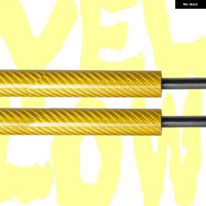 ポルシェ リア エンジン リッドリフト サポート 911 991 GT2 / GT3 / ターボ / ターボ S クーペ 2013-2019 ガスス - Yellow Carbon Fiber