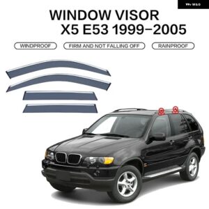 BMW X5 1999-2022 E53 E70 F15 G05 ウィンドウバイザー アクセサリー ディフレクター ウィンドウレインバイザー バイザー 太陽雨スモーク窓風 - E53