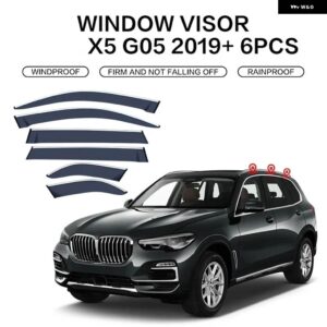 BMW X5 1999-2022 E53 E70 F15 G05 ウィンドウバイザー アクセサリー ディフレクター ウィンドウレインバイザー バイザー 太陽雨スモーク窓風 - G05 6PCS