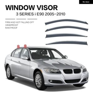 BMW 320I 1999-2022 E46 E90 F30 G20 ウィンドウバイザー アクセサリー換気通気性遮断日差し雨流 ディフレクター - E90