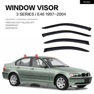 BMW 320I 1999-2022 E46 E90 F30 G20 ウィンドウバイザー アクセサリー換気通気性遮断日差し雨流 ディフレクター - E46
