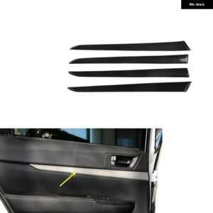 スバル アウトバック 2010-14 プラスチック カーボン スタイル 装飾 アクセサリー インテリア ギアドア トリム ステッカー - door　trim