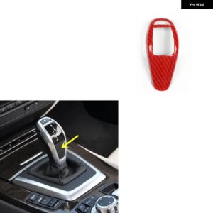 BMW Z4 E89 2009-15 プラスチック レッドカーボン スタイル 装飾 アクセサリー インテリア トリム ステッカー - Type A Gear knob