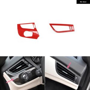 BMW Z4 E89 2009-15 プラスチック レッドカーボン スタイル 装飾 アクセサリー インテリア トリム ステッカー - Side air vent
