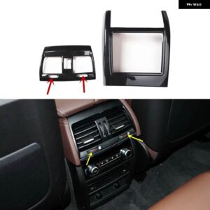 BMW X6 F16 2015-19 プラスチック カーボン スタイル 装飾 アクセサリーペースター インテリア ギアドア トリム ステッカー - B Rear air outlet