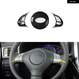 スバル フォレスター 39783 プラスチック カーボン スタイル 装飾 アクセサリー インテリア ギアドア トリム ステッカー - typeb　steering　wheel