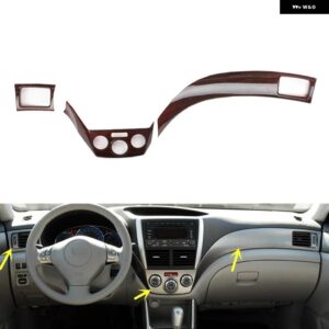 スバル フォレスター 39783 プラスチック 木目調 装飾 アクセサリー インテリア センター コンソール ステッカー - type　a　car　front